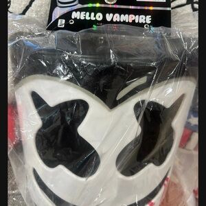 Mello Vampire Costume Mask- Black and White